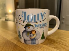 The Snowman & The Snow Dog Jolly Wishes Chrustmas Mug Ex Con
