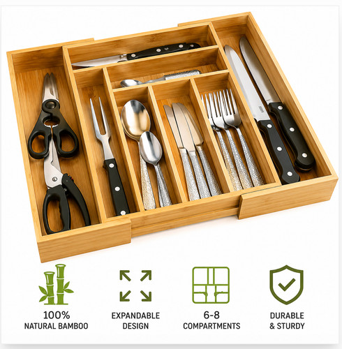 Wooden bamboo cutlery - bamboo,