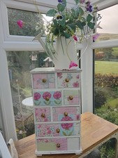 Shabby Chic Set Of 8 Draws Bathroom Dressing Table Storage Very Chic