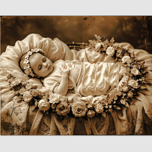 Photo post mortem baby child - post,