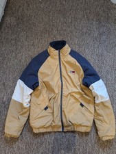 Tommy Hilfiger Retro  Jacket Mens, Borg Reverse, Vintage, Camel / Beige S small
