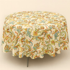 Ralph Lauren PAISLEY BLOOM 100% Cotton Tablecloth 70 Inch Round medium