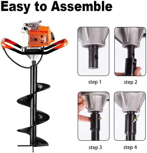 72cc post hole digger with - 72cc, 4"