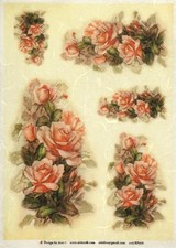 Vintage Peach Rose Bouquets A4