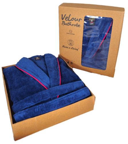 Luxury cotton velour bathrobe - luxury,