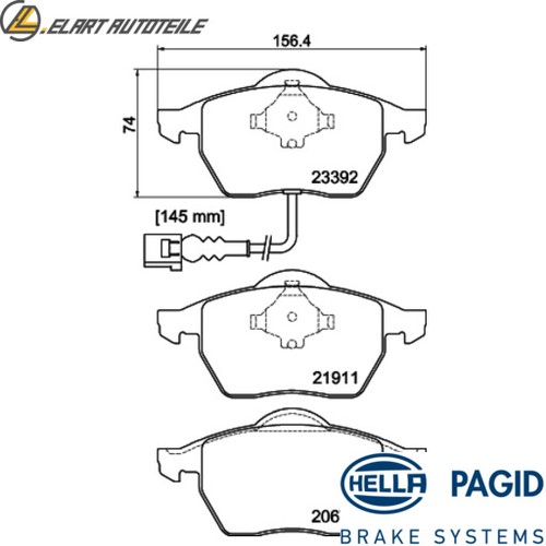 Brake pad set - disc,