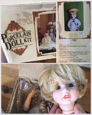 Make Your Own Vintage Porcelain Doll Kit - Blonde 12” Doll