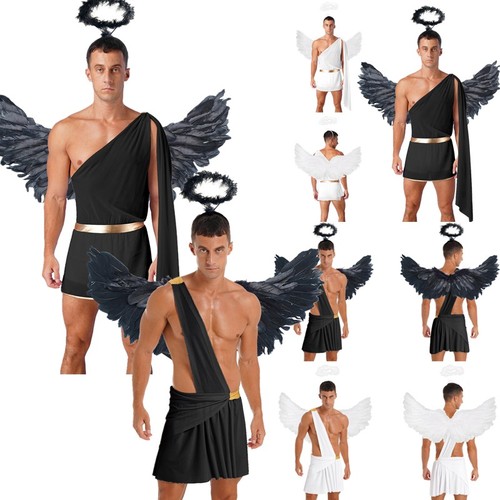 Mens 3pcs halloween angel - mens,