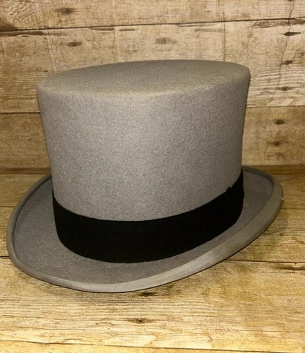 Vintage grey wool top - grey, hat