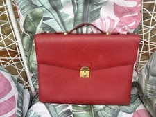 Le Tanneur Red Leather Ladies briefcase #1032