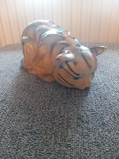 Vintage Ceramic Cat Figurine Orange Tabby – Hand-Painted – Made In China
