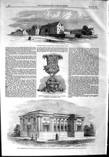 Original Old Antique Print