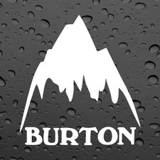 BURTON SNOWBOARDS X2 PAIR STICKERS WHITE SNOWBOARDING SPORTS