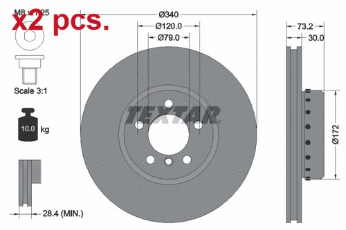 Pcs front brake - brake, disc