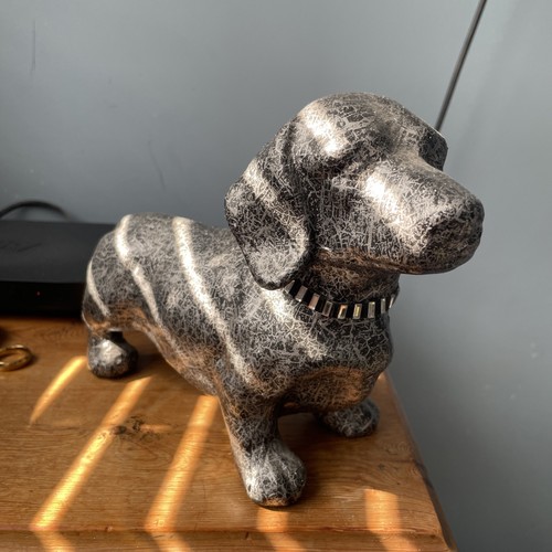Paper mache dachshund sausage - dachshund,