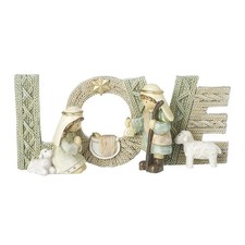 Love Nativity Scene Resin