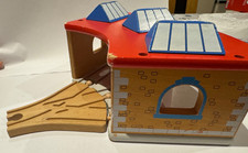 Large Wooden Train Engine Shed