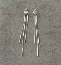 Vintage Emporio Armani Earrings, Sterling Silver 925, Dangly Drop Design