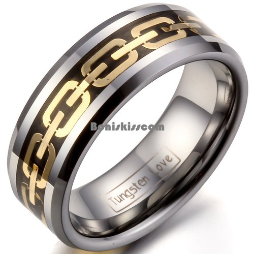 8mm tungsten carbide ring gold - carbide,