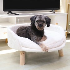Ultra Comfy Elevated Dog Cat Sofa Bed Couch Pet Chair Removeable Padded Cushion