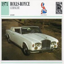 1971 ROLLS ROYCE CORNICHE Classic Car Photograph / Information Maxi Card