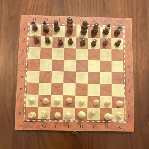 Wooden chess set - set, folding
