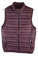 Marks & Spencer Mens Down Filled Padded Gilet Vest burgandy Purple Size S
