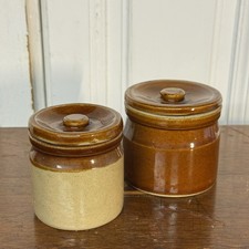 Vintage Stoneware Jars 2pcs 