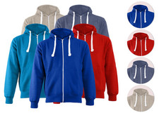 New Mens Plain Fleece Zip Up