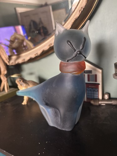 Vintage unusual frosted blue - unusual,