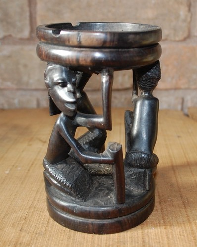 Makonde ebony carving candle - makonde,