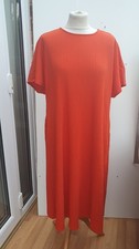 Wynne Layers Pleated Dress  Pear size Medium red orange new QVC Marlawynne j4