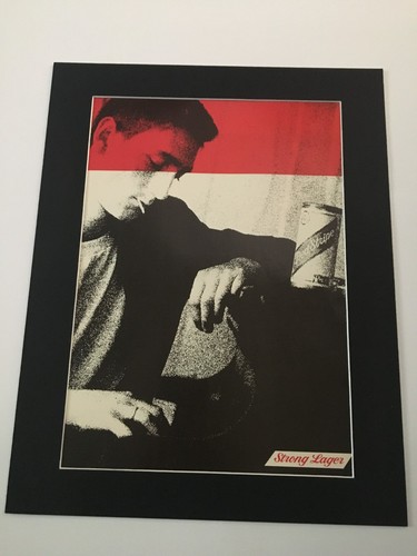 Red stripe lager 1988 - red, mounted