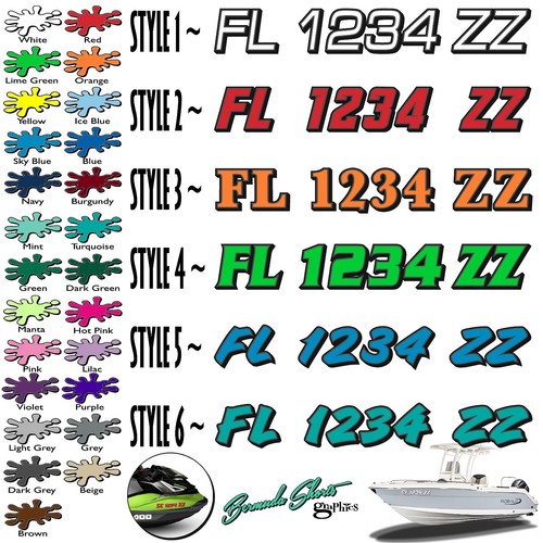 Boat registration numbers - boat,