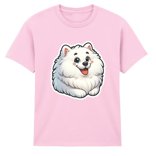 Cute fluffy white - white, pomeranian