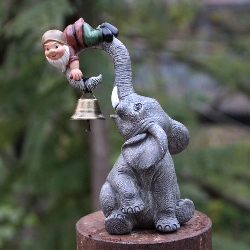 Elephant statue ornament - elephant, resin
