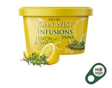 2 X John West Lemon & Thyme No Drain Tuna Infusions 80g