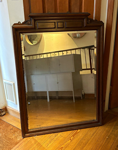 Antique mahogany bevelled - antique,