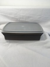 Vintage Tupperware Tuppercraft 767-B Brown Stow N Go Container (H12)