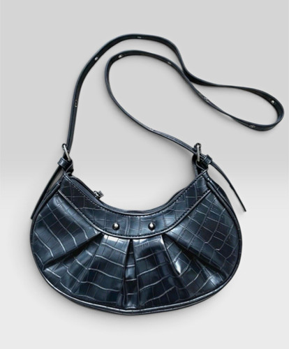 Y2k glam black - glam, croc-effect