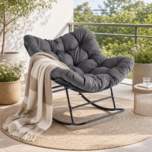 Outdoor rocking chair metal - outdoor,