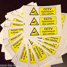CCTV Operating in this Vehicle Self Adhesive Sticker Sign Car Taxi Bus Van Cab 