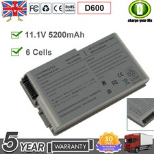 D600 Battery For Dell Latitude D500 D505 D510 D520 D530 D610 6Y270 C1295 5200mAh