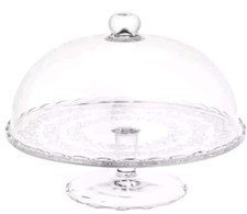 Ikea Arv Brollop New Unused Large Clear Glass Dome Cake Stand w/ Lid Bake Ware
