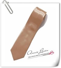 Annie's Handmade High Quality Italy Plain Satin Solid Wedding/Party Men Neck Tie