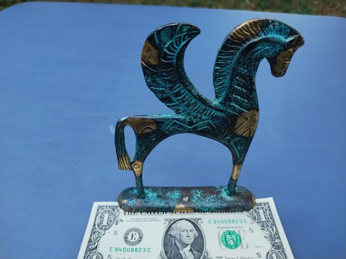 Ancient greek bronze pegasus - bronze,