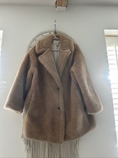 Top Shop Faux Fur Camel M Coat