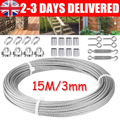 15m wire rope kit stainless - rope,