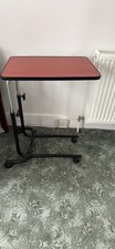 Disability Table / Side Table With Height Adjustment Wheels