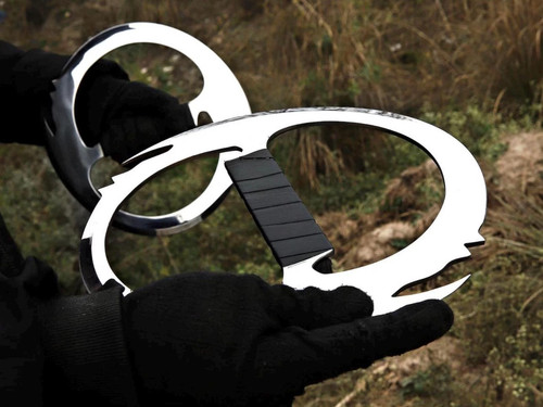 Handmade steel chakram pair - handmade,